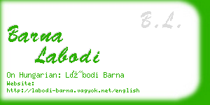 barna labodi business card